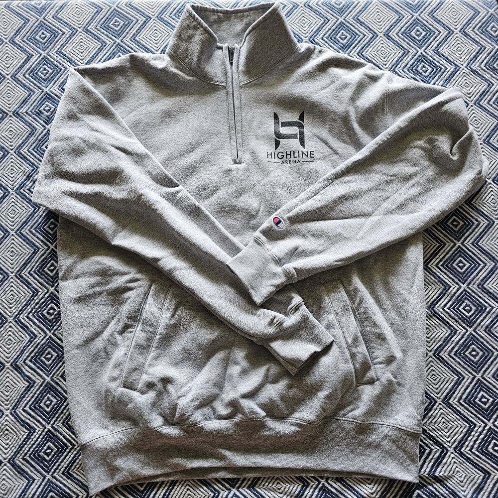 Champion XL Quarter-Zip Pullover Sweatshirt– Soft Fleece, Eco Authentic